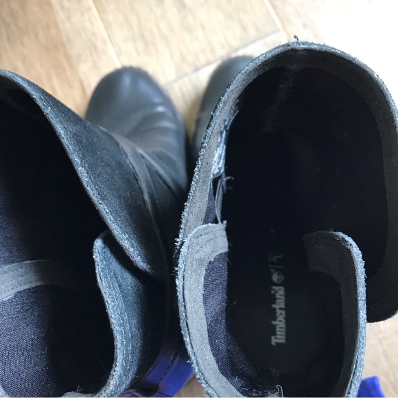 Cute Timberland Black Boots with Heel - Women’s Size 7 / 38 EU - Picture 11 of 14